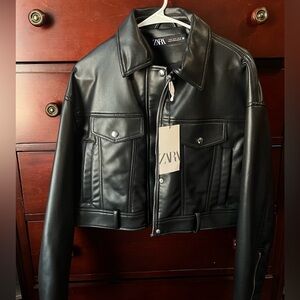 Zara Black Leather Jacket